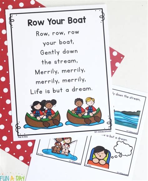 Row Row Row Your Boat Printable Poem - Fun-A-Day!