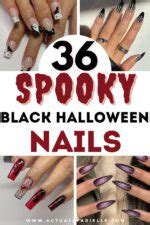 36 Amazing Black Halloween Nails Designs that are Insanely Cute ...