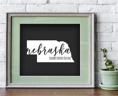 Nebraska Nebraska state Nebraska motto equality before the | Etsy