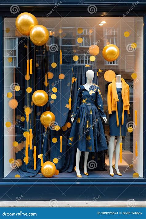 A Window Display of Mannequins in Costumes Stock Photo - Image of calculator, object: 289225674