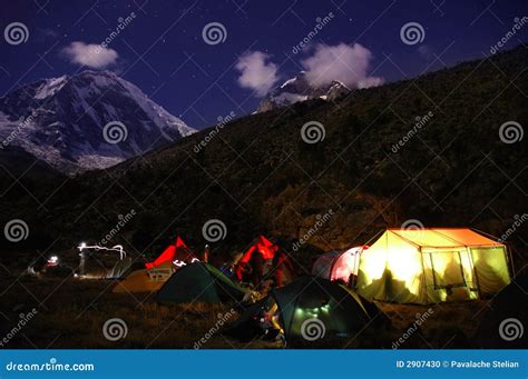 Mountain camping at night stock photo. Image of glow, dark - 2907430