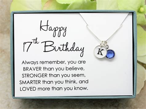 17th Birthday gift for girl birthstone necklace 925 Sterling | Etsy | 17th birthday, Birthday ...