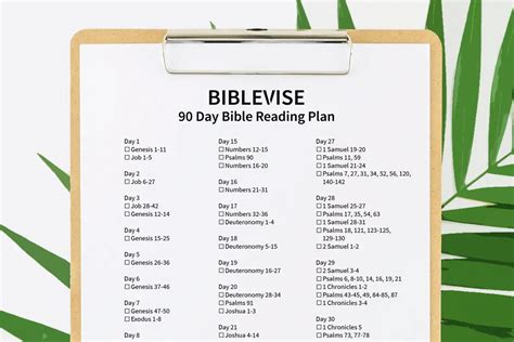 90 Day Bible Reading Plan (With Printable PDF)