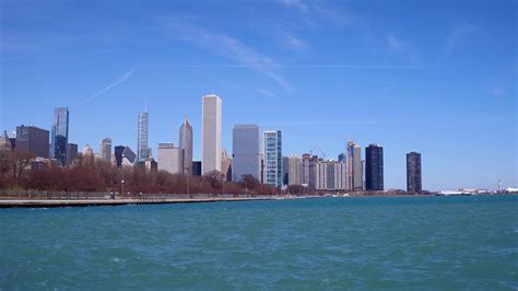 City Of Chicago Seen From Lake Michigan 4k Stock Footage SBV-322696104 ...