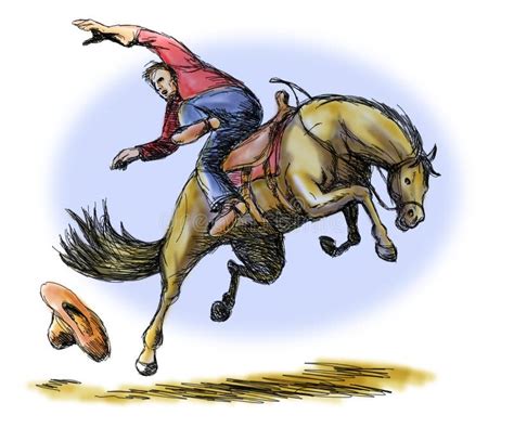 Cowboy Riding Bucking Bronco Stock Illustrations – 186 Cowboy Riding Bucking Bronco Stock ...