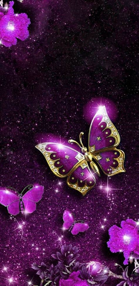 Purple Glitter Butterfly Wallpapers - Top Free Purple Glitter Butterfly Backgrounds ...