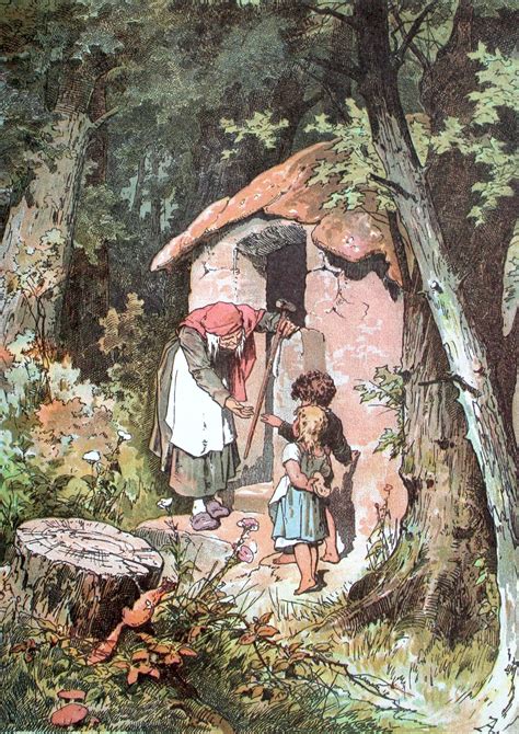 Hansel and Gretel ~ Alexander Zick 1800s | Fairy tales, Fairytale illustration, Famous fairies