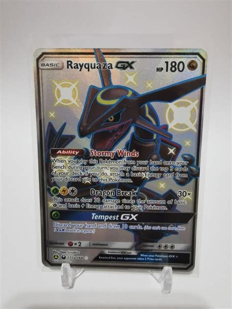 Shiny Rayquaza GX Promo card from Hidden Fates - Pokemon TCG, Hobbies ...