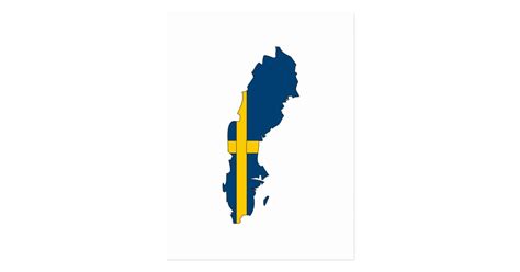 Sweden flag map postcard | Zazzle.com