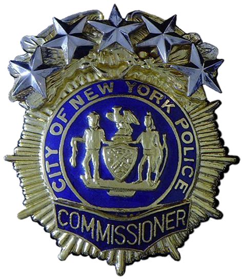 NYC Police Commissioner Badge