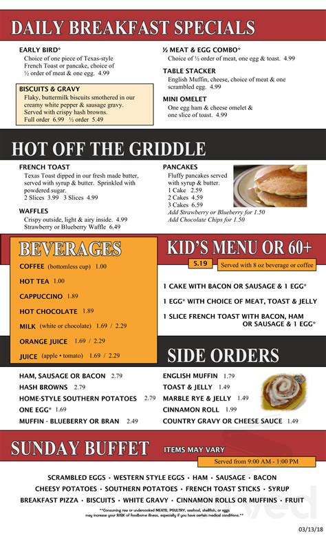 Family Table Restaurant menus in Le Mars, Iowa, United States