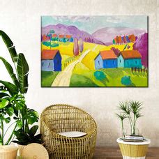 Countryside Village Painting Wall Art | Painting