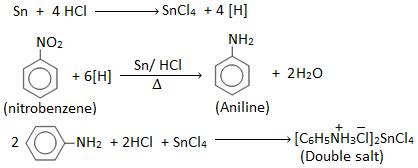 Laboratory preparation of chloroform, nitrobenzene, diethyl ether, aniline and formic acid