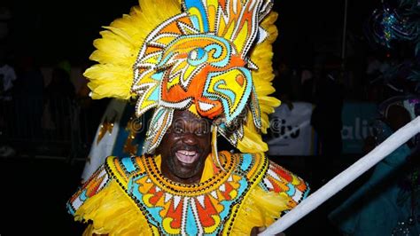 Man in a Traditional Costume during a Junkanoo Parade in the Bahamas ...