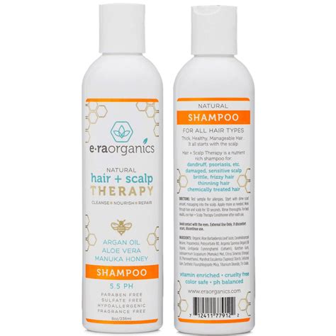 Natural Sulfate Free Shampoo for Dry, Itchy Scalp and Damaged Hair ...