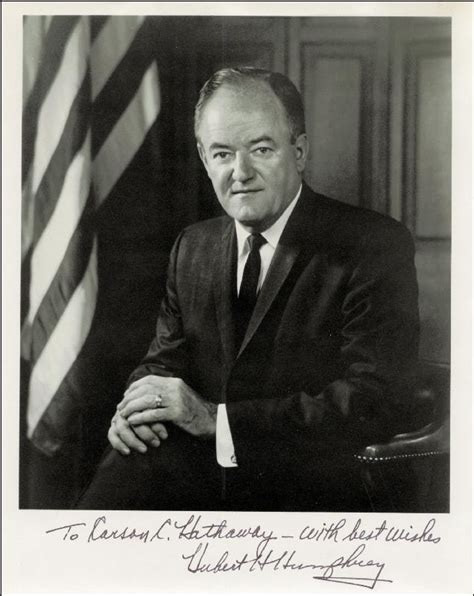 Vice President Hubert H. Humphrey - Autographed Inscribed Photograph | HistoryForSale Item 86908