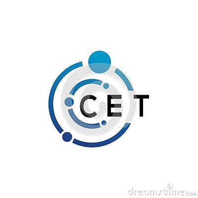 CET Letter Logo Design On White Background. CET Creative Initials ...