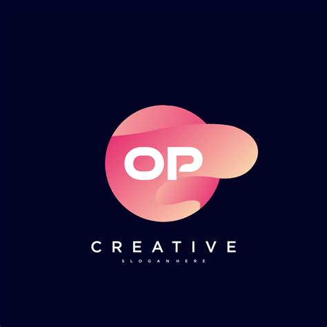 OP Initial Letter Colorful logo icon design template elements Vector Art 13851980 Vector Art at ...