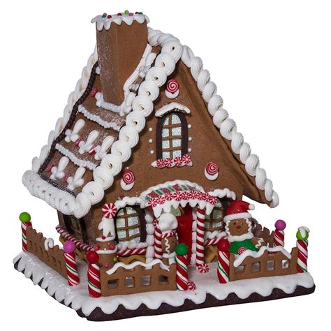 10" Light-Up Gingerbread House Christmas Candy Land Focal Point | Candy ...