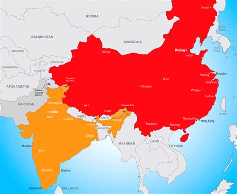 India and China on a Map: Discover the Fascinating Geographical ...