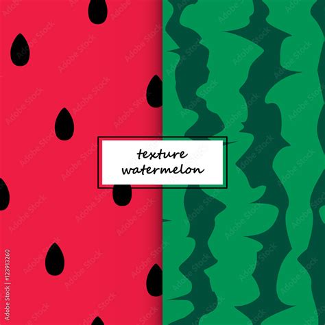 Set of watermelon texture. Seamless vector background Stock Vector ...