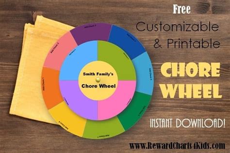 Free DIY Chore Wheel | Customize Online then Print at Home