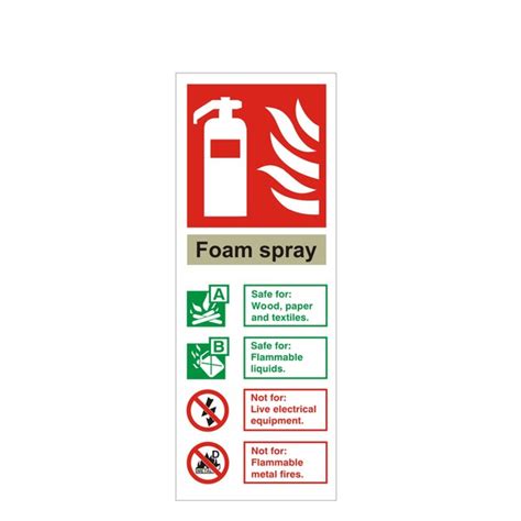 Foam Spray Fire Extinguisher Sign - Discount Fire Supplies