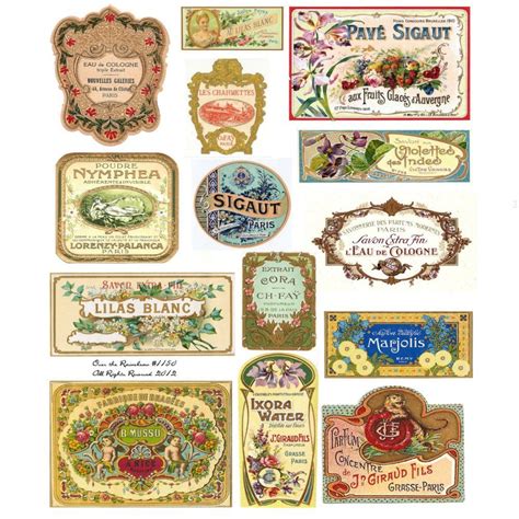 Vintage French Perfume Labels in 2024 | Vintage labels, Perfume label ...