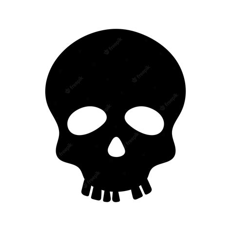 Premium Vector | Skull silhouette, isolated on white background ...