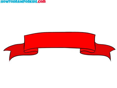 How to Draw a Banner Ribbon - Easy Drawing Tutorial For Kids