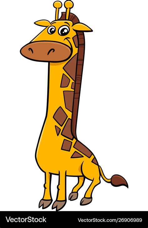 Giraffe animal character cartoon Royalty Free Vector Image