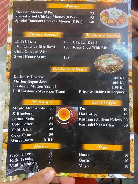 Menu at HideOut Cafe n Grill Kashmiri Wazwan restaurant, New Delhi, 337 ...