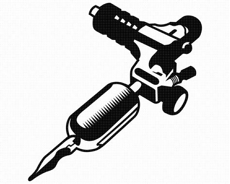 Tattoo Gun Svg Tattoo Machine Clipart Png Dxf for Logo Eps - Etsy UK