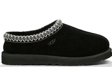 UGG Women's Tasman Black Suede Slipper - Continental Shoes