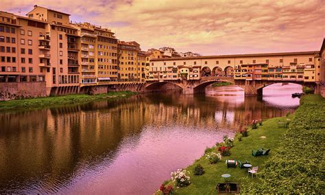 Sunset At Ponte Vecchio In Florence, Italy Photograph by Fine Art ...