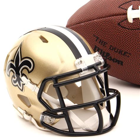 Riddell New Orleans Saints Gold Mini Speed Helmet