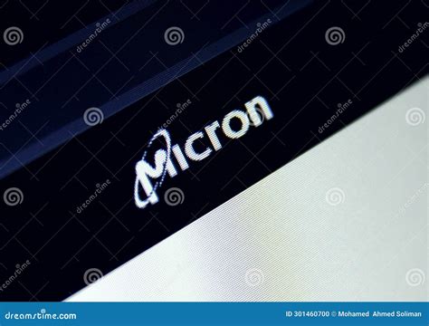 Micron semiconductor logo editorial image. Illustration of screen ...