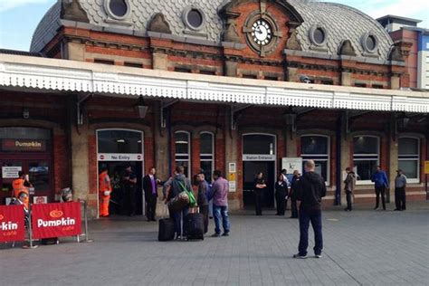 People outside Slough train station following and incident where two ...