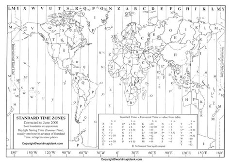 Free Printable World Time Zone Map With Countries In Pdf Blank World ...