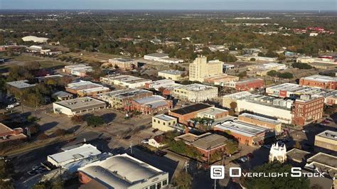 OverflightStock™ | Small City Center, Bryan, Texas, USA Aerial Stock ...