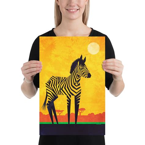 African Zebra Wall Art Print African Animal Art and Home - Etsy