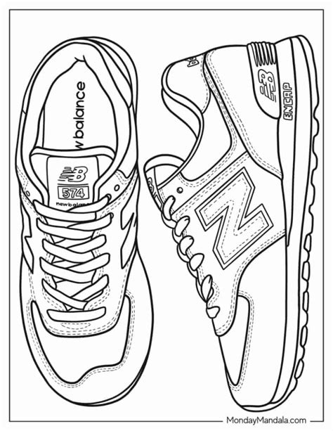 Girl Sneaker Coloring Page