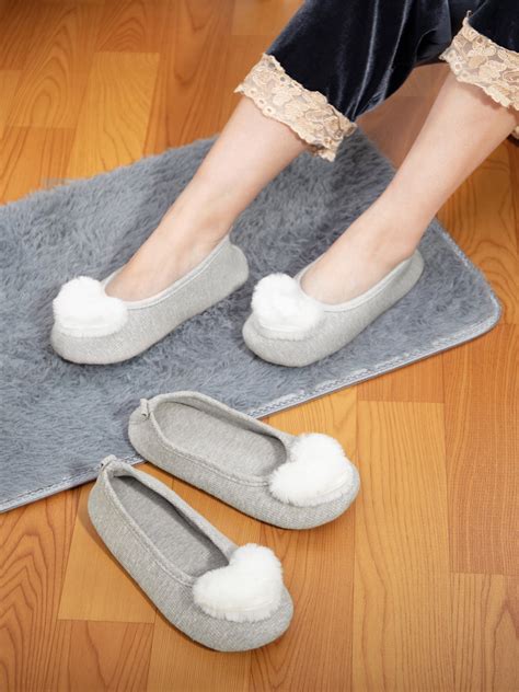 2Pack Women's Memory Foam Slippers Cute Knitted Cotton House Slippers Shoe Closed Toe Non-Slip ...