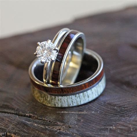 Matching Wooden Wedding Rings - jenniemarieweddings