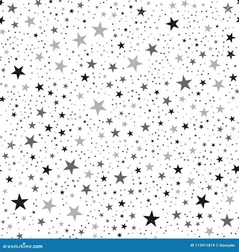 Black Stars Pattern on White Background. Stock Vector - Illustration of decoration, high: 113911819