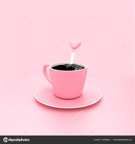 Coffee pink cup on pink pastel background minimal concept Stock Photo by ©oatintro 184055682