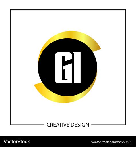 Initial letter gi logo template design Royalty Free Vector