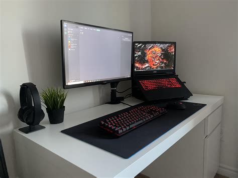 Upgraded. | Gaming room setup, Bedroom setup, Computer desk setup