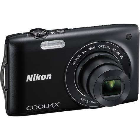 Nikon Coolpix S3300 Digital Camera (Black) 26310 B&H Photo Video