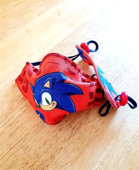 Sonic face mask Uniquely Designed Reusable and washable with | Etsy